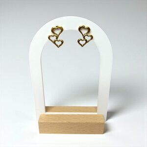 Triple Hearts Small Earrings